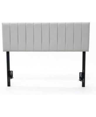 Upholstered Headboard, Vertical Striped Queen Headboard, Soft Linen
