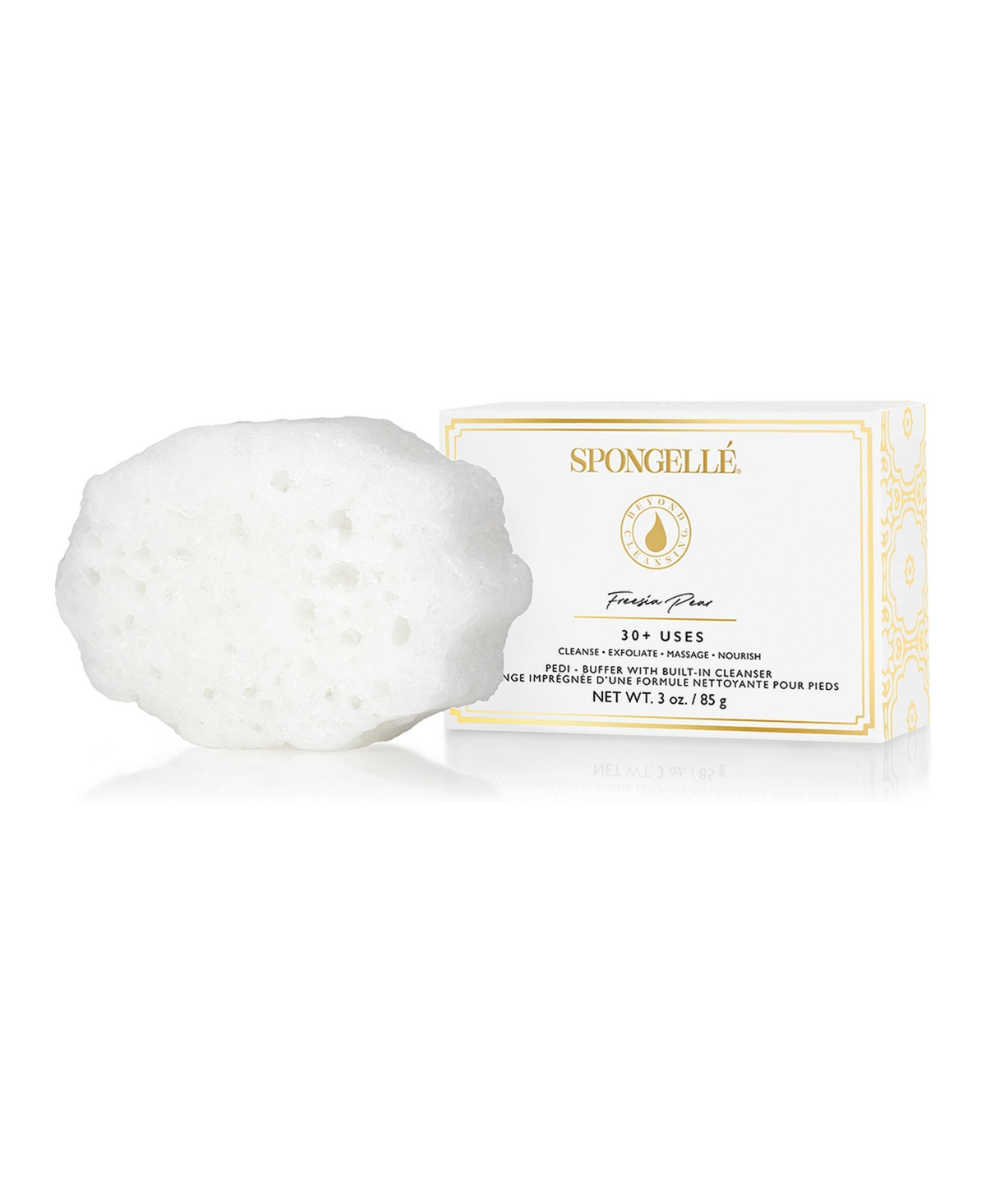SPONGELLE Freesia Pear Pedi Buffer | Exfoliating Foot Scrub | 30+ Uses