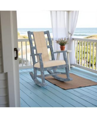 Solid Wood Cushion Seat and Back Rocking Chair