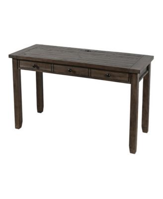 Madison County Rustic Solid Wood Farmhouse USB Charging Desk