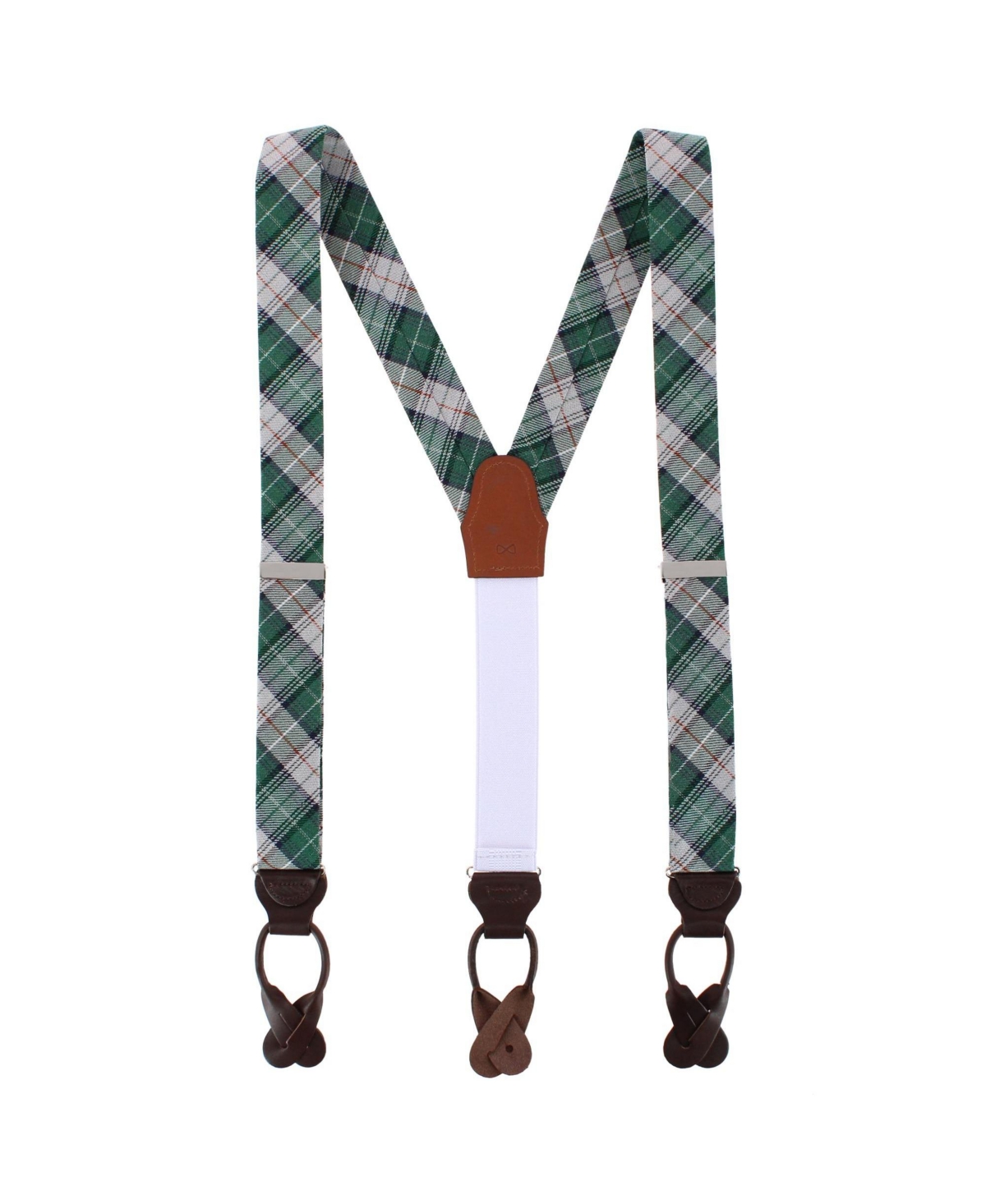 Trafalgar Plaid Wool-Blend Y-Back Gerald Suspenders - Multiple