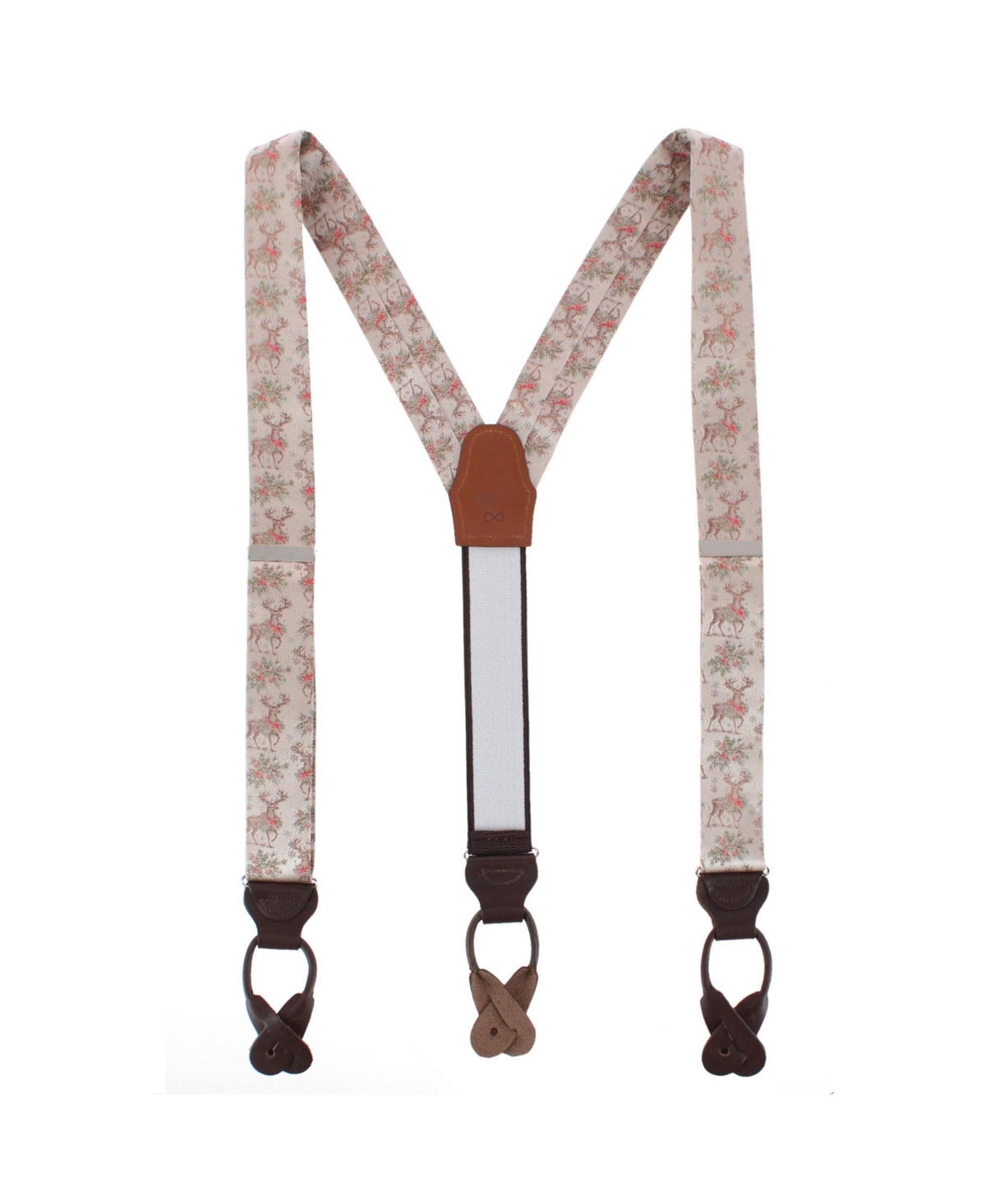 Trafalgar Holiday Reindeer Silk Suspenders - Multiple