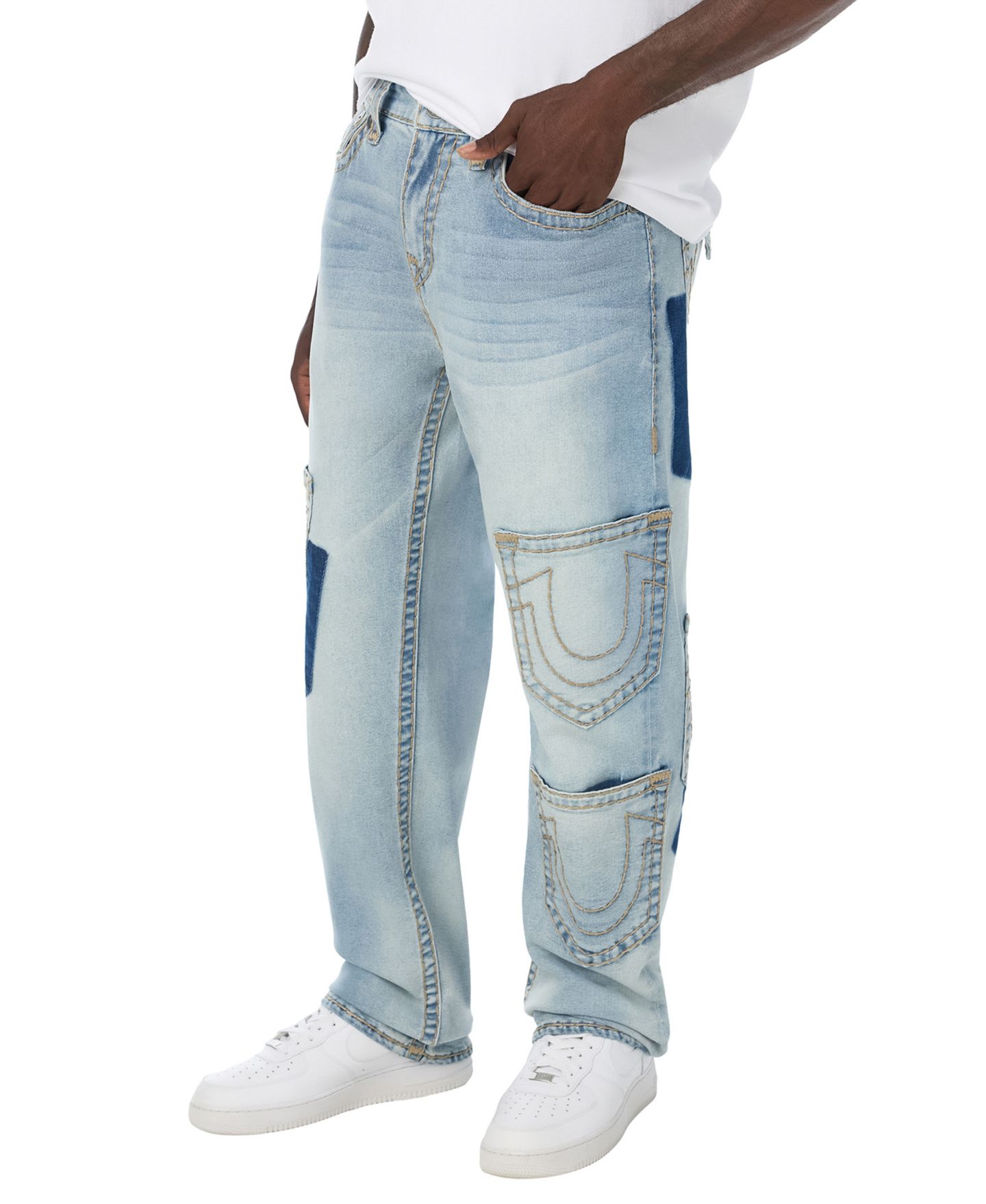 Мужские джинсы True Religion Bobby Baggy-Fit Light-Wash, цвет: Варёный — фото 2