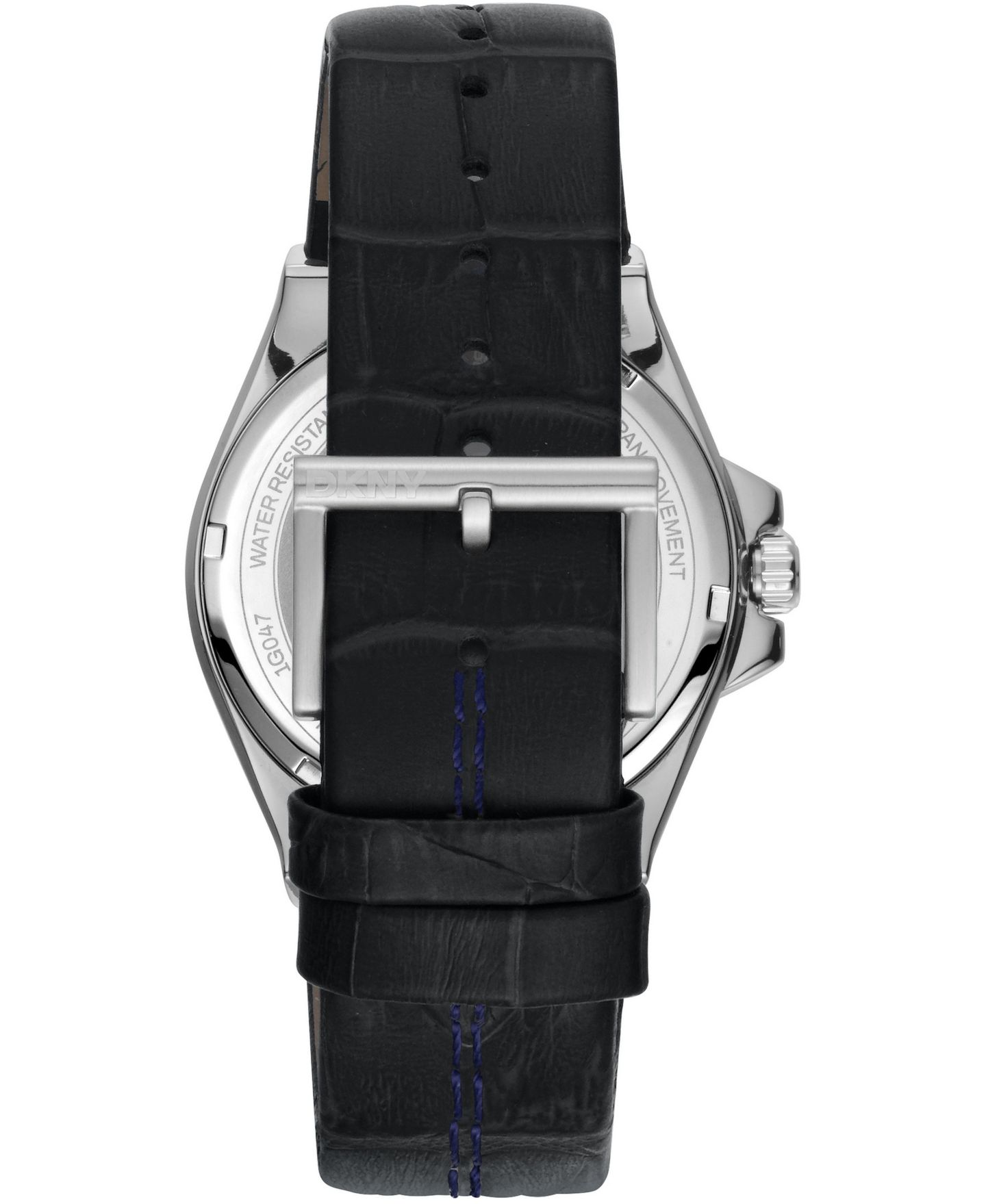 Мужские часы DKNY Quartz Silver Leather Strap Watch, 42mm, цвет: Серебряный — фото 2