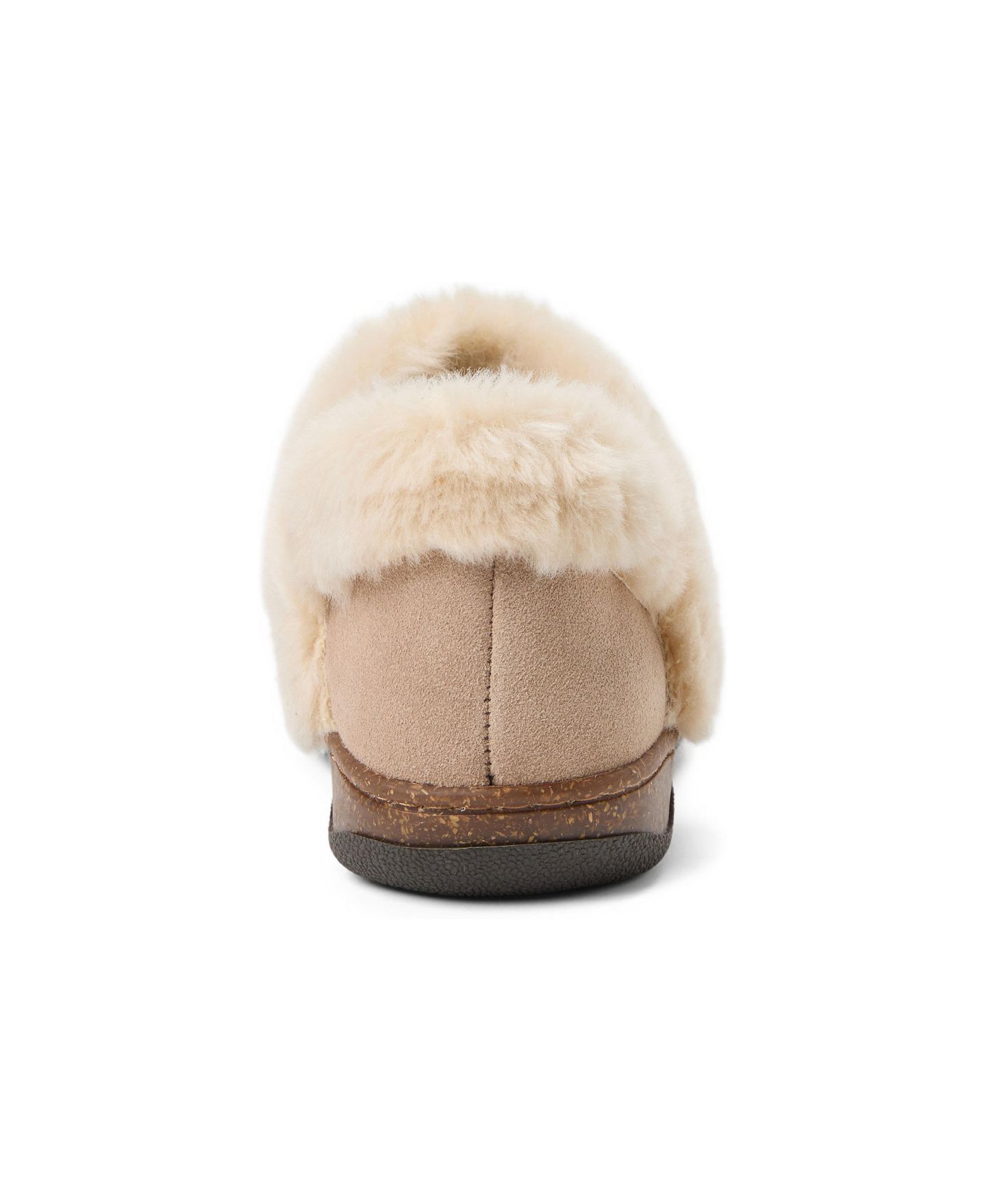 Женские тапочки Clarks Suede Ankle Boot Faux Fur Trim Slippers, цвет: Серо-коричневый — фото 3