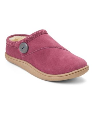 Women's Embroidered Round-Toe Suede Clog Slippers