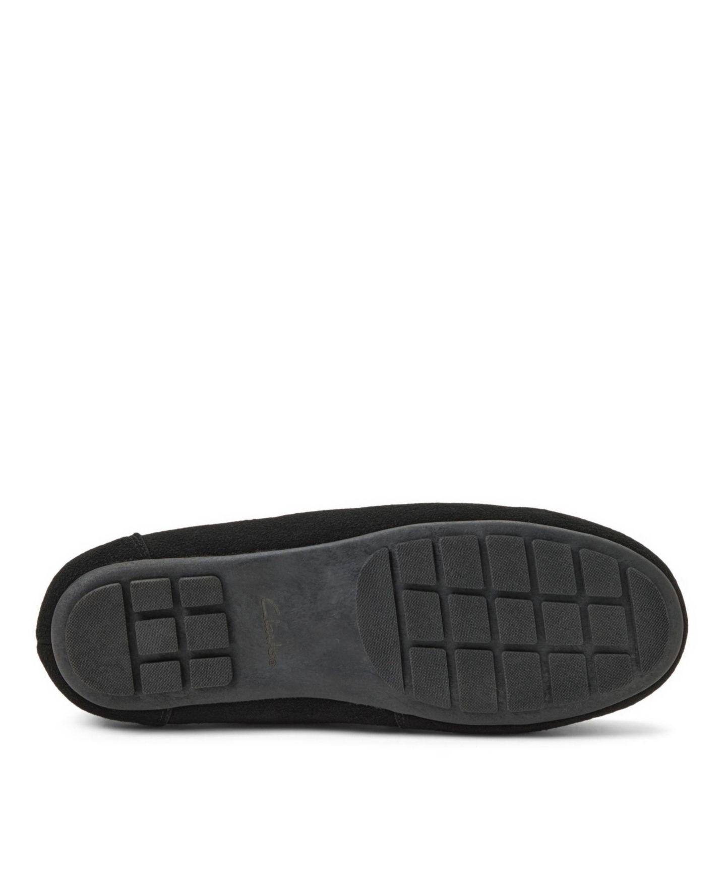 Женские тапочки Clarks Memory Foam Moccasin Penny Loafer Suede Slippers, цвет: Чёрный — фото 12