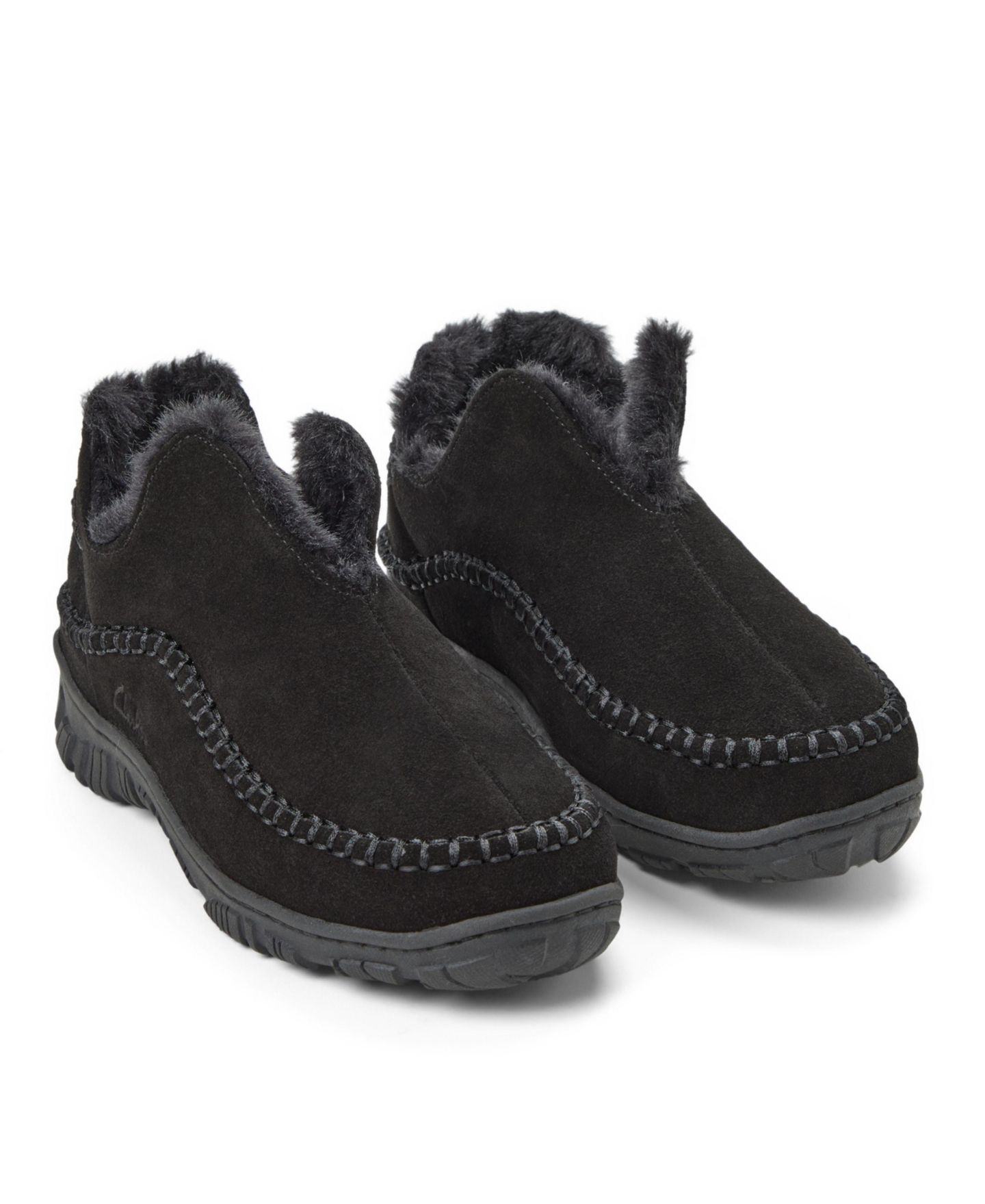 Мужские ботинки Clarks Genuine Cow Suede Notched Boot With Accent Stitch Detail Slippers, цвет: Чёрный — фото 7