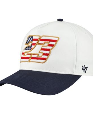 Men's  White Bubba Wallace Flag Fill Two-Tone Team Adjustable Hitch Hat