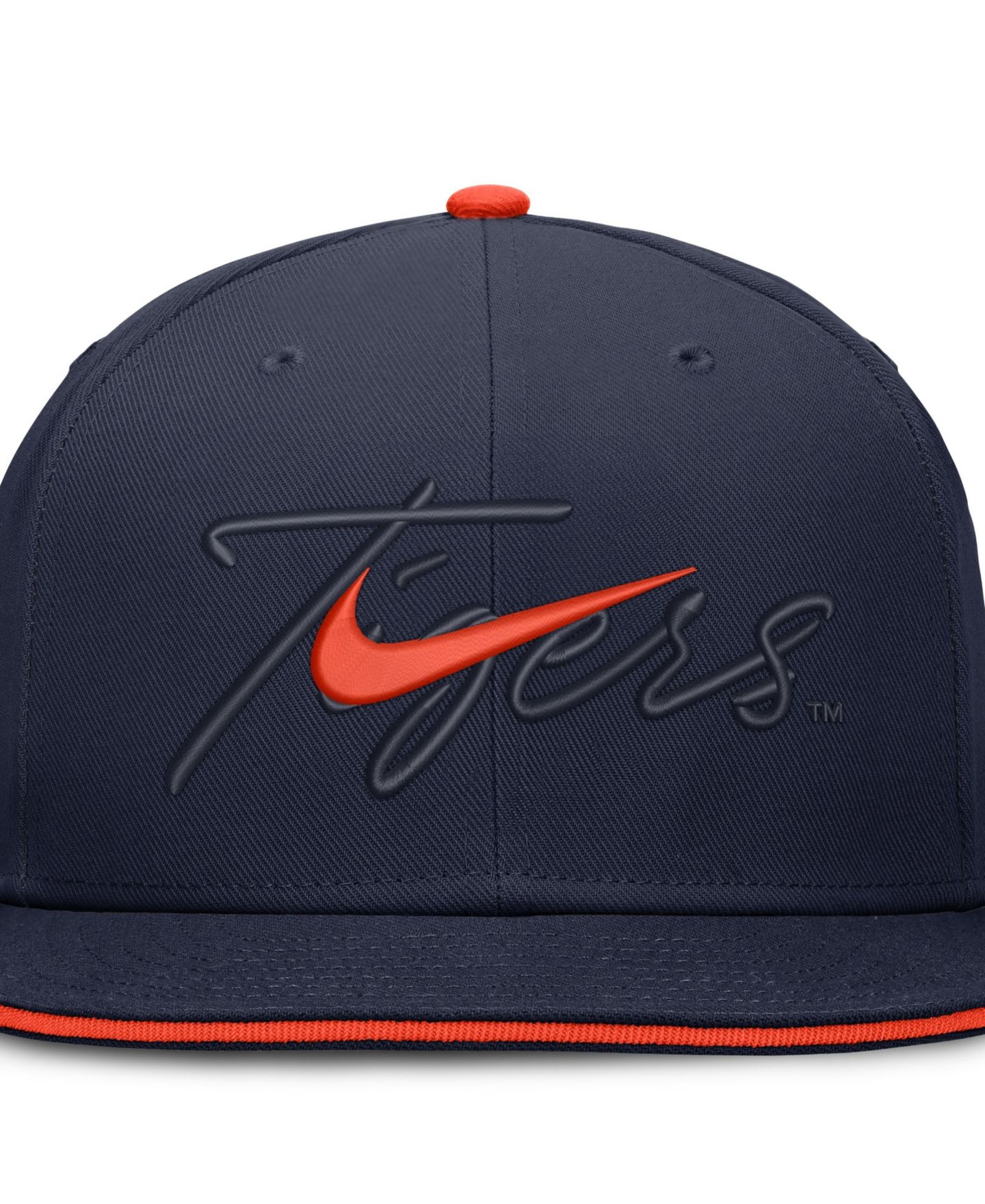 Мужская кепка Nike Navy Auburn Tigers Dri-FIT Primetime Script Fitted Hat — фото 5