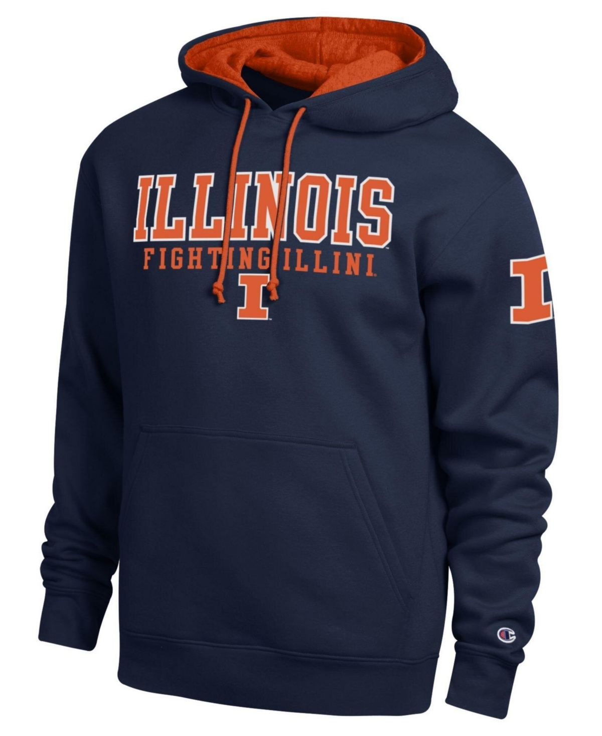 Champion Men's Navy Illinois Fighting Illini Contrast Hoodie