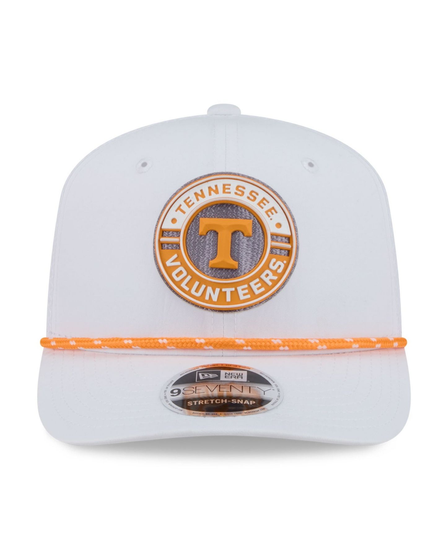 Мужская кепка New Era Gray Tennessee Volunteers Rope 9SEVENTY Adjustable Hat — фото 5