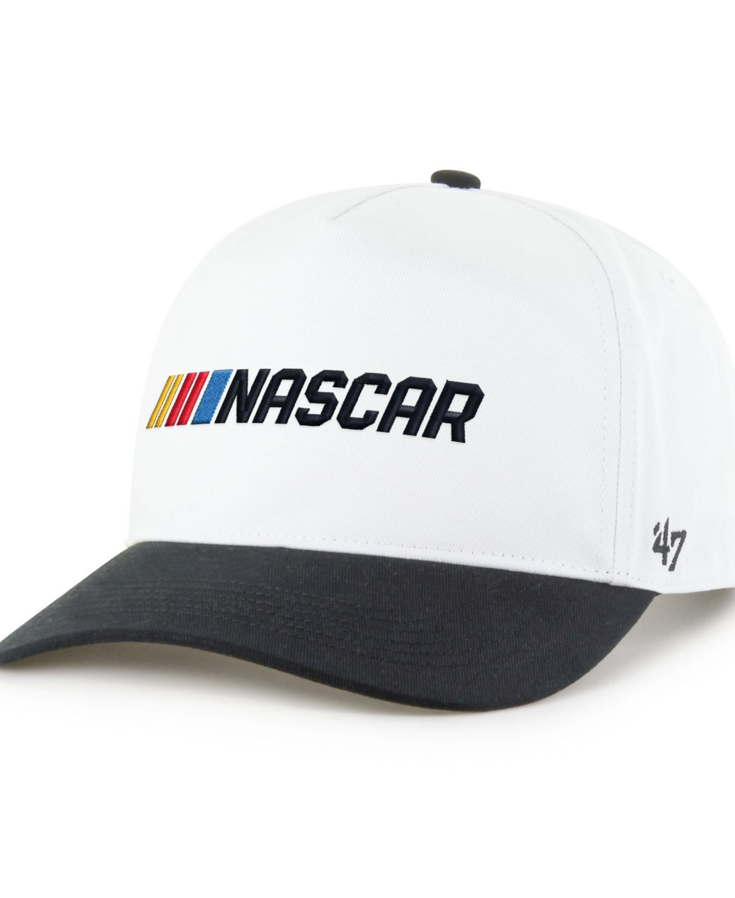 Мужской головной убор '47 Brand White/Black NASCAR Two-Tone Team Adjustable Hitch Hat — фото 1