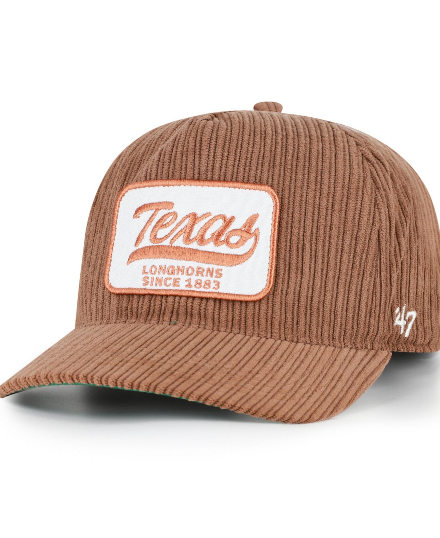 Кепка '47 Brand Brown Texas Longhorns Corduroy Patch Hitch Adjustable Hat — фото 1