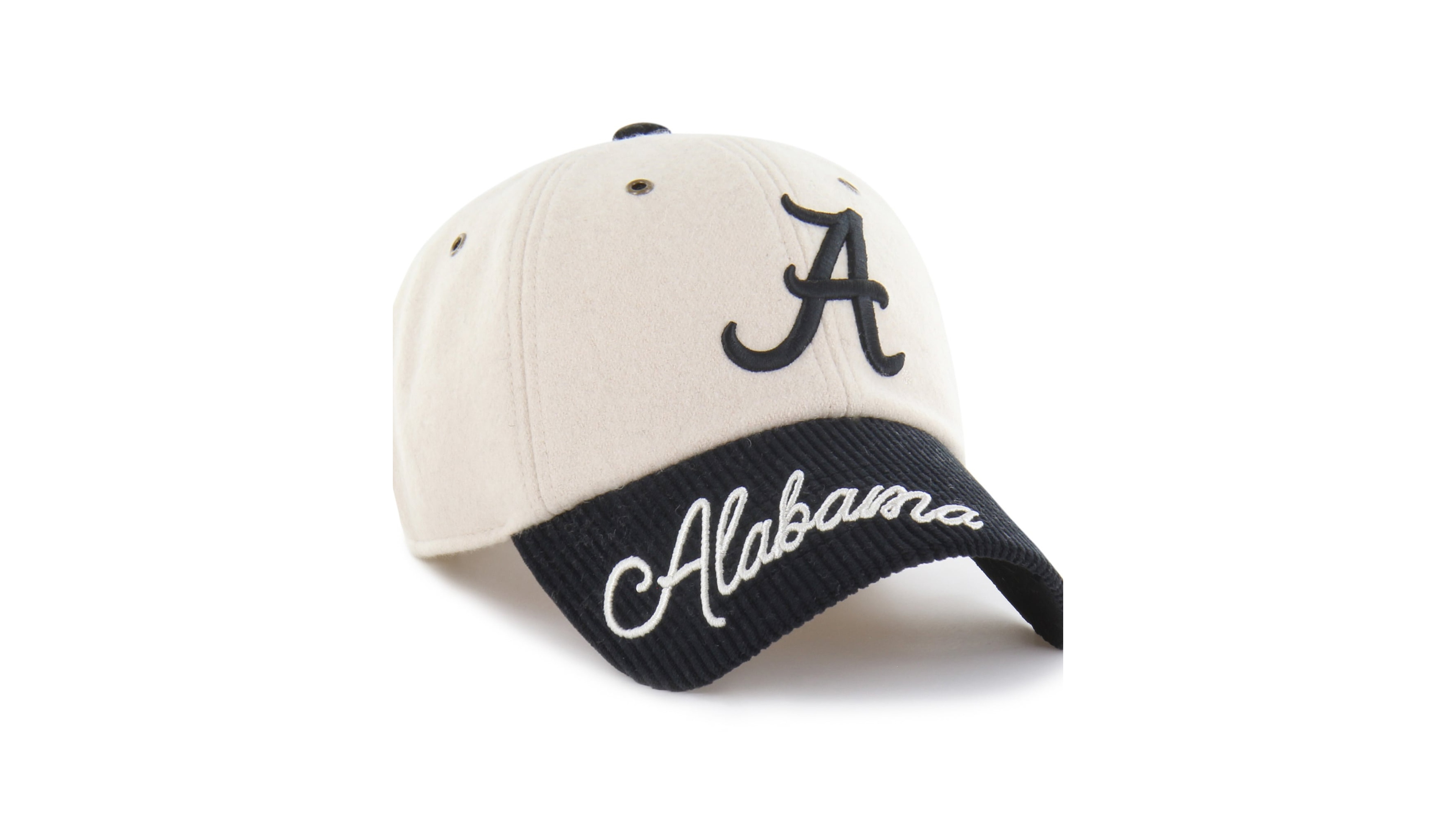 '47 Brand Women's Cream/Black Alabama Crimson Tide Rope Script Clean Up Adjustable Hat
