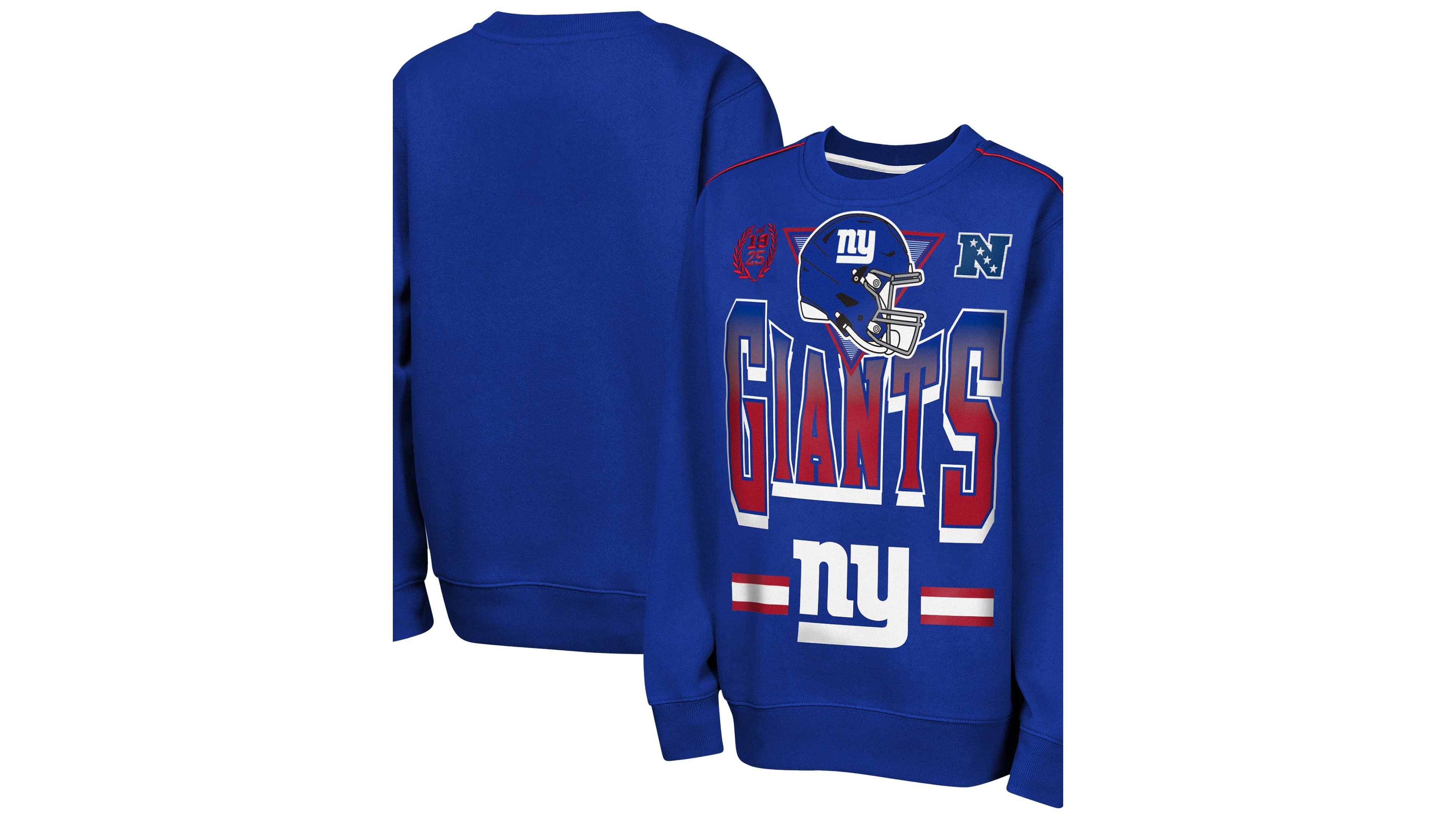 Outerstuff Big Boys' and Girls' Royal New York Giants Run Fleece Sweatshirt
