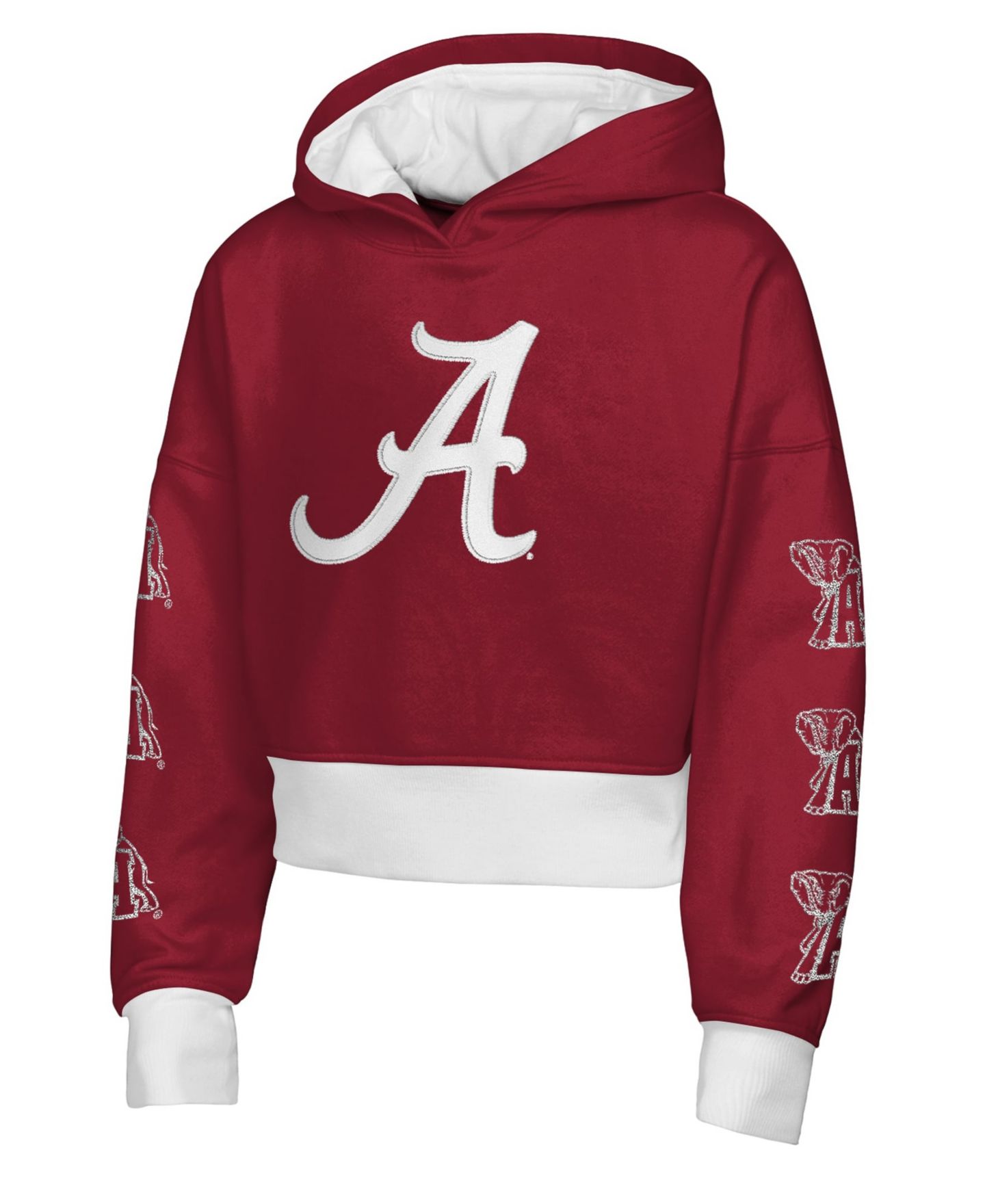 Худи Outerstuff Crimson Alabama Crimson Tide Fair Catch Poly Fleece для девочек — фото 3