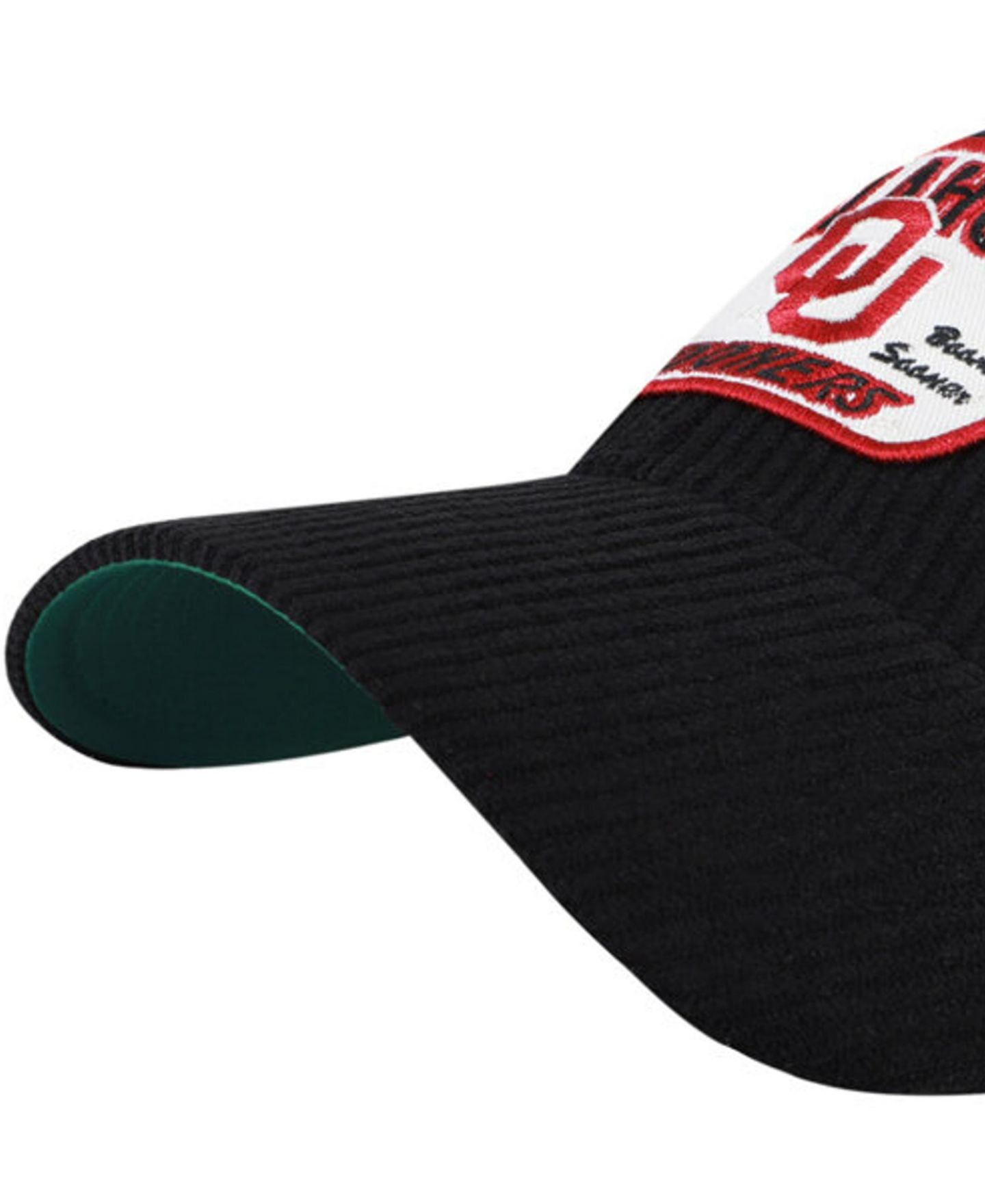 Кепка '47 Brand Black Oklahoma Sooners Accordia Corduroy MVP Adjustable Hat — фото 2