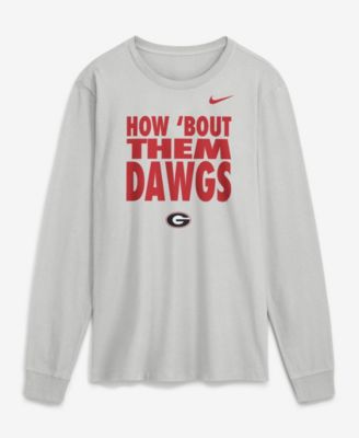 Men's Gray Georgia Bulldogs 2026 Sideline Slogan Dri-FIT Long-Sleeves T-Shirt