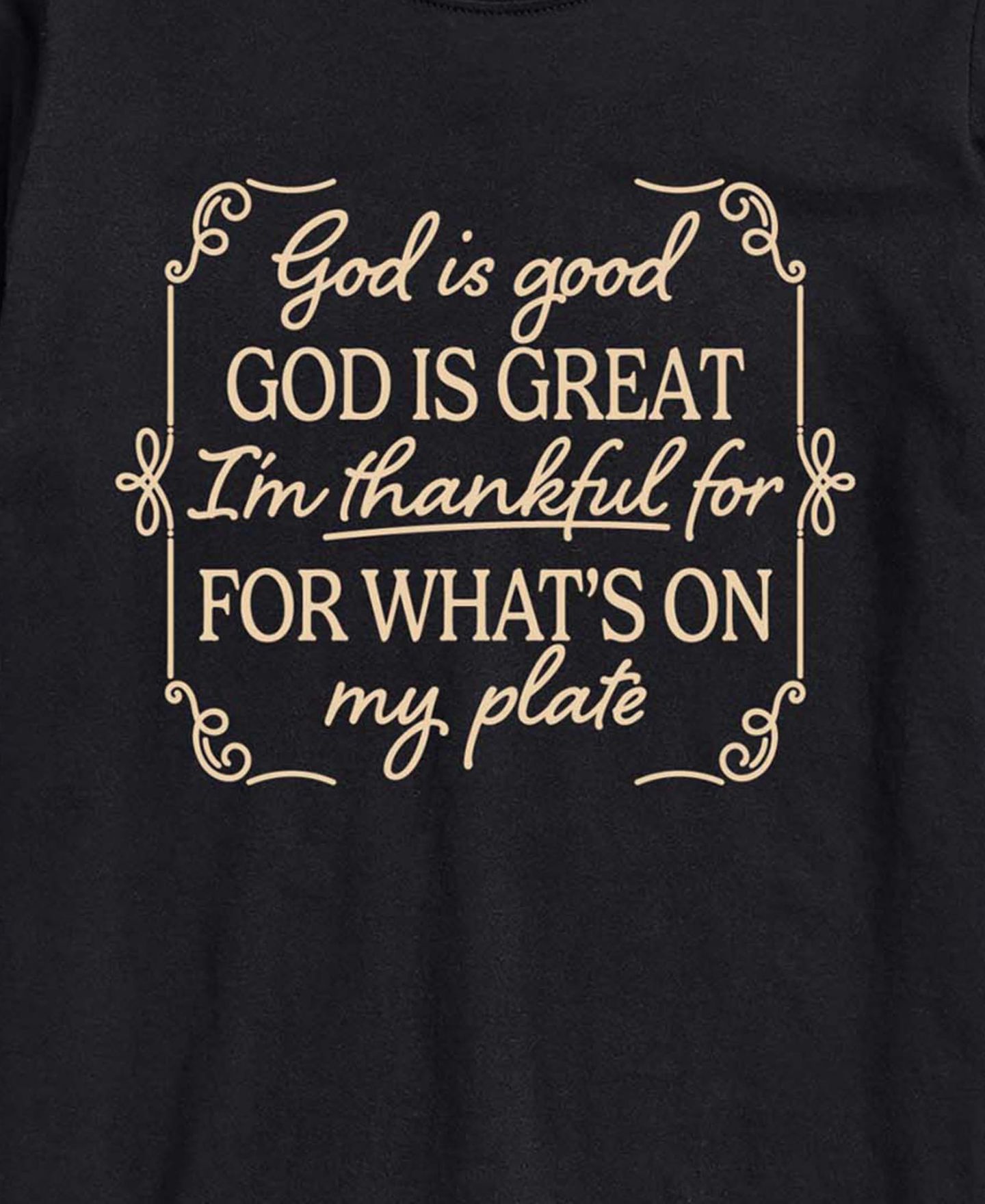 Мужская футболка AIRWAVES Thankful Plate Thanksgiving Graphic, цвет: Чёрный — фото 3