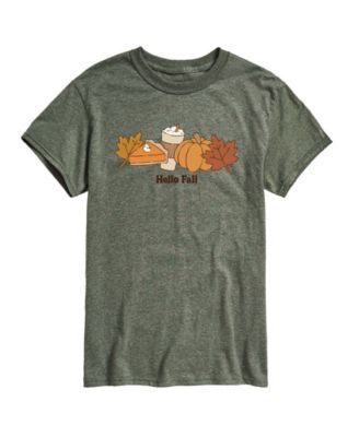 Men's Hello Fall Pumpkin Graphic Crewneck T-Shirt