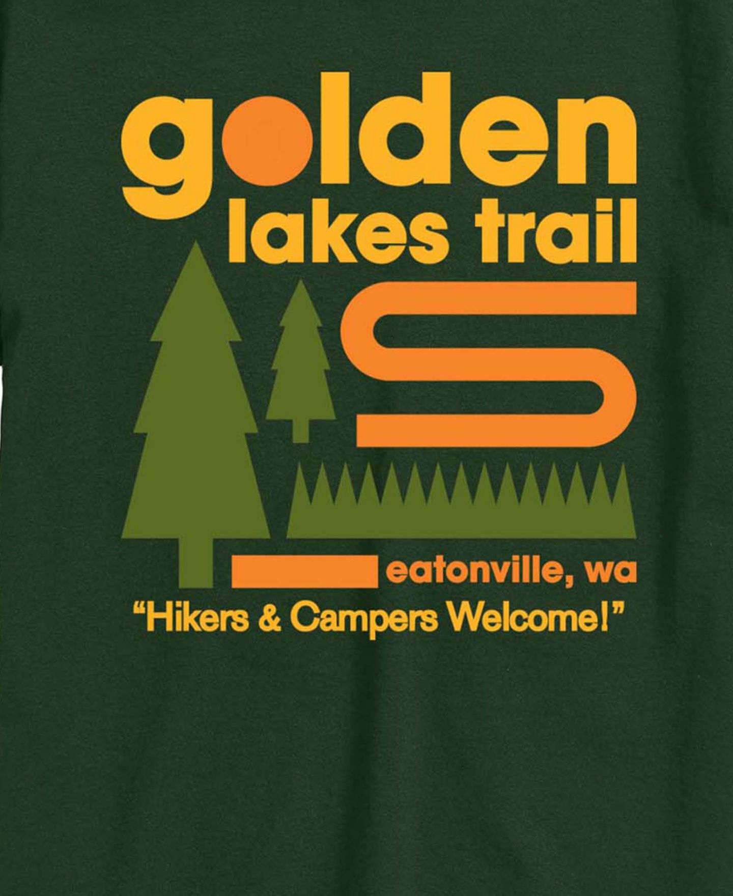 Мужская футболка AIRWAVES Golden Lakes Trail Graphic Crewneck, цвет: Тёмно-зелёный — фото 3