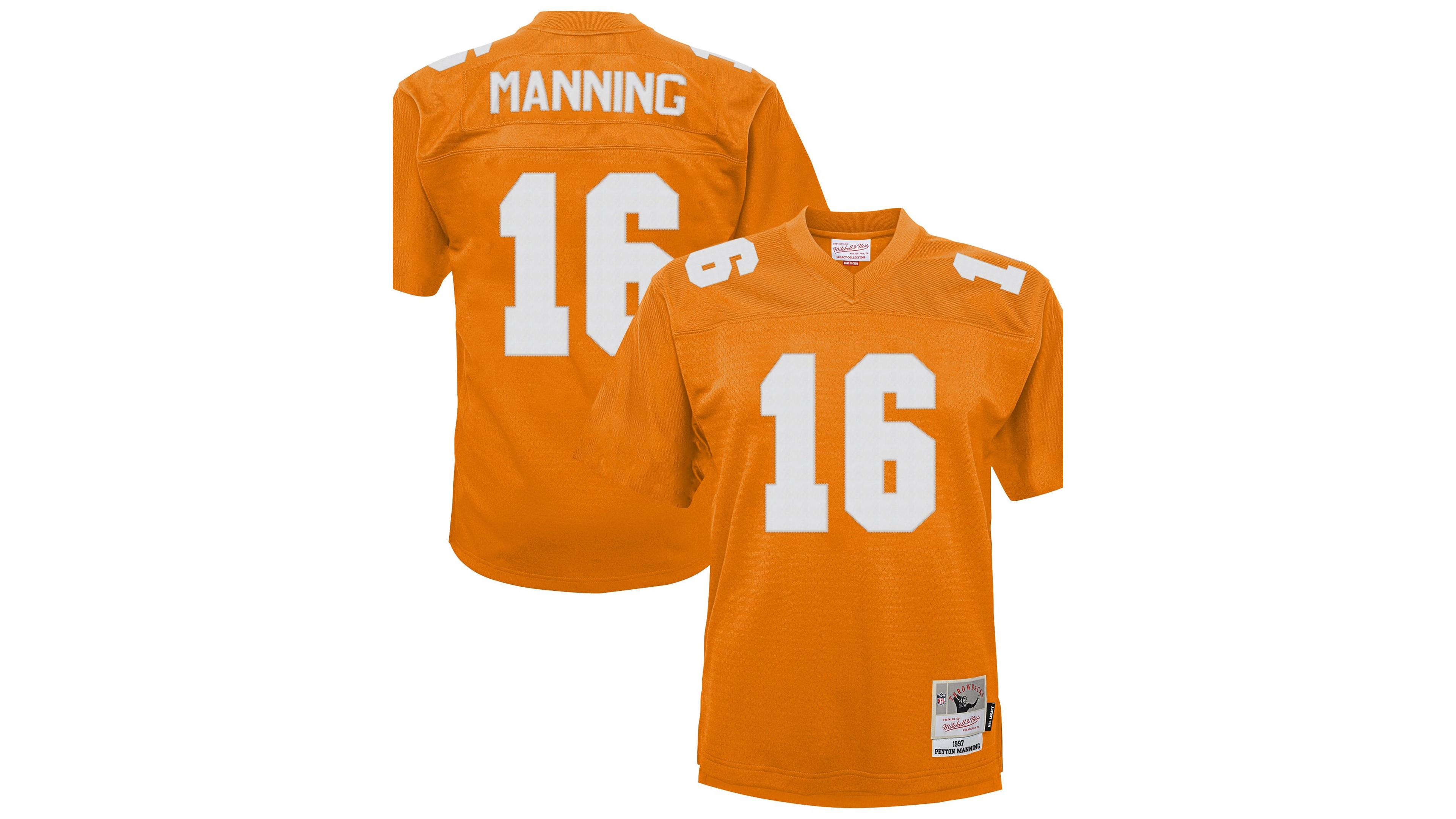 Mitchell & Ness Big Boys' and Girls' Peyton Manning Tennessee Orange Volunteers Throwback Football Jersey