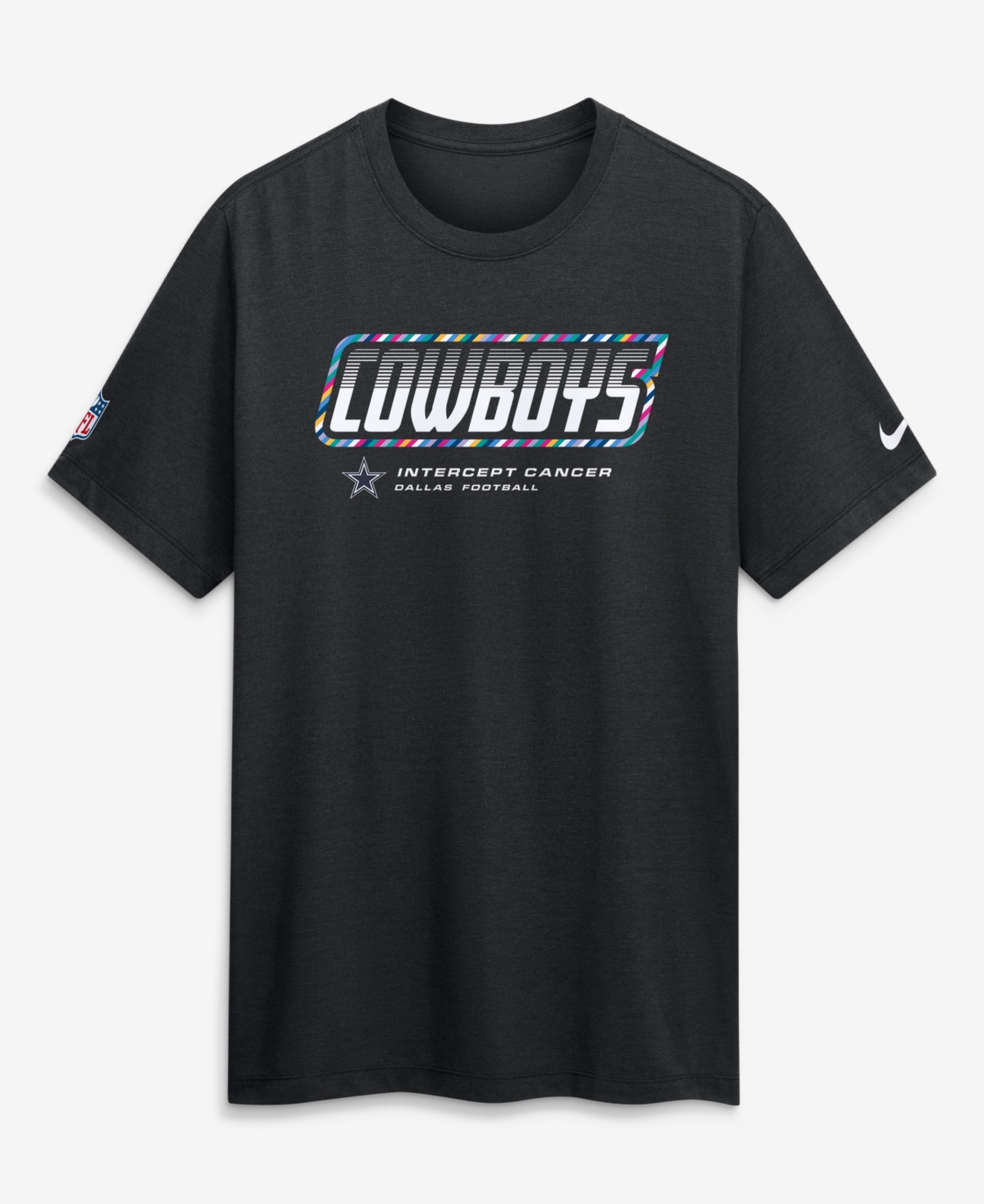 Nike Men's Black Dallas Cowboys 2026 Nfl Crucial Catch Big Tall Tri-Blend Dri-fit T-Shirt