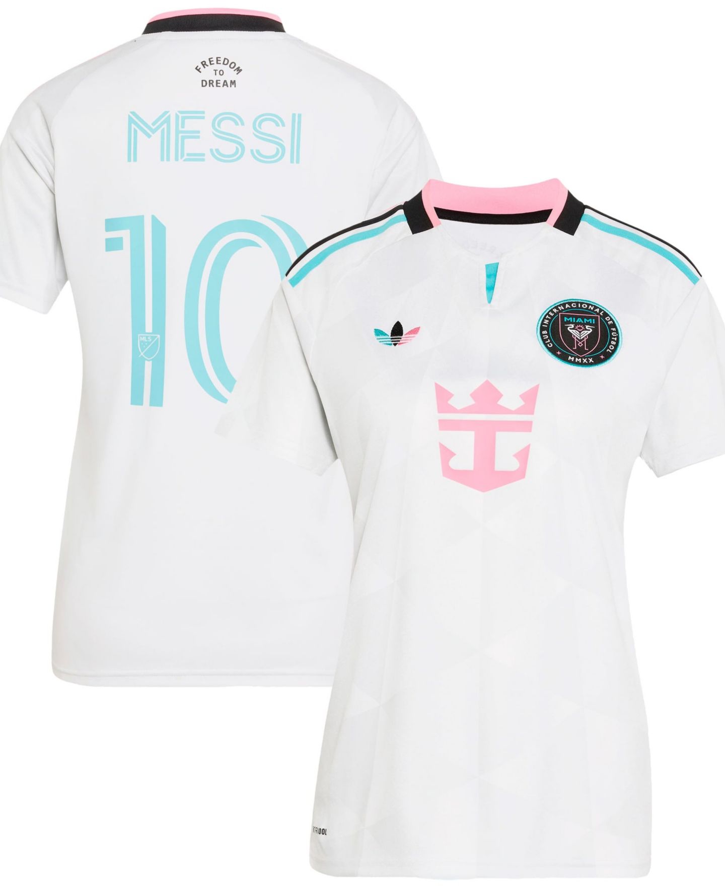 Женский топ adidas Lionel Messi White Inter Miami CF 2026 Third Replica Jersey — фото 1