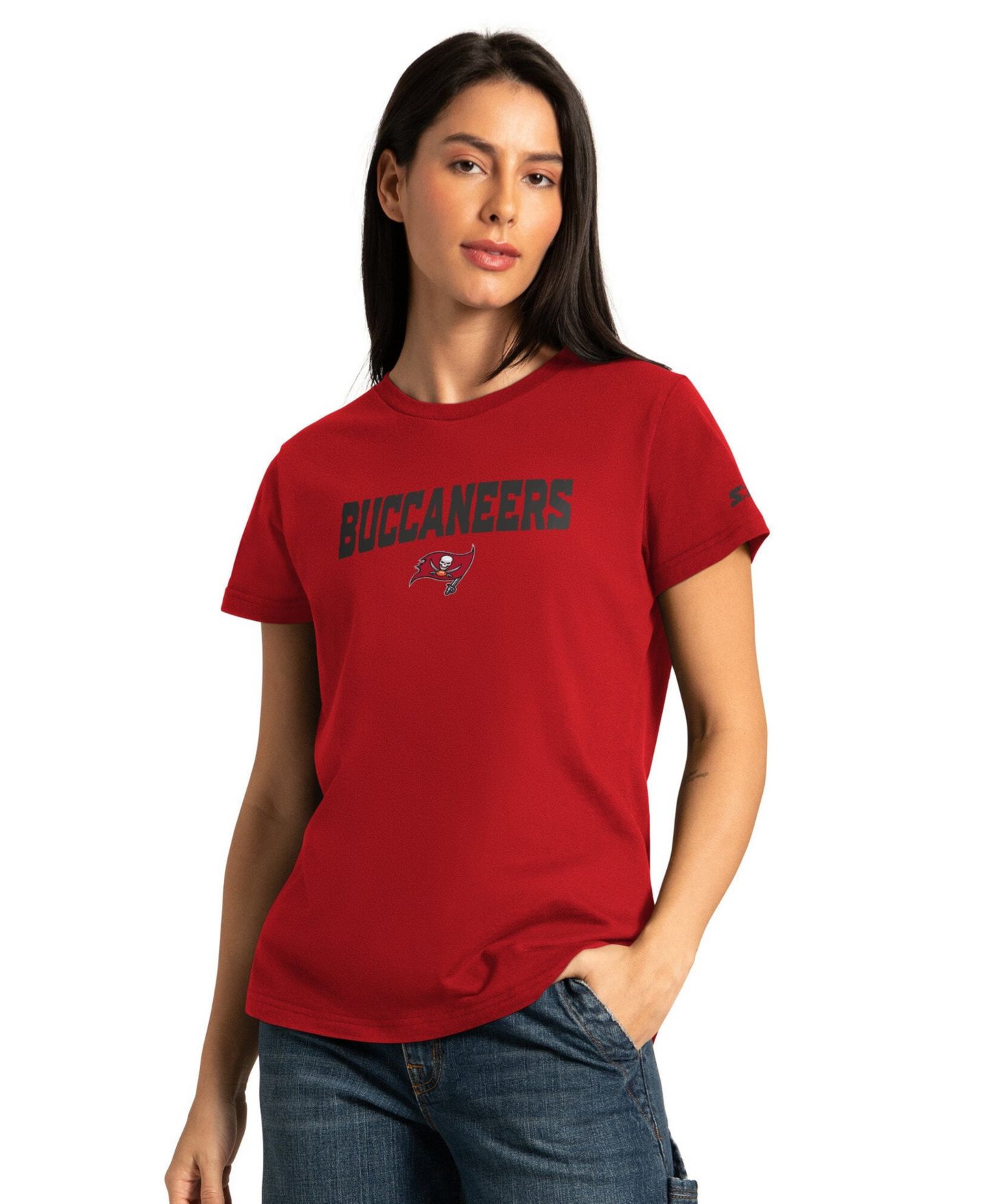 Женские футболки Starter Red/Ash Tampa Bay Buccaneers Short-Sleeves Long-Sleeves Combo Pack — фото 4