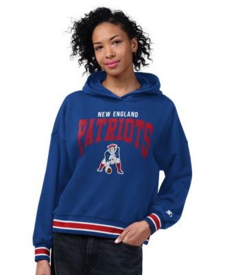 Women's Royal New England Patriots Vintage Home Plate Hoodie