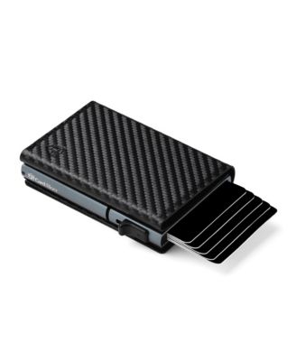 Men's Card Block Slim RFID Blocking Credit Card Wallet PU Carbon