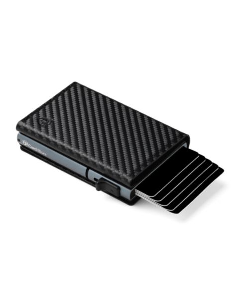 Мужской кошелёк Conceal Plus Card Block Slim RFID Blocking Credit Card Wallet PU Carbon, цвет: Чёрный титановый
