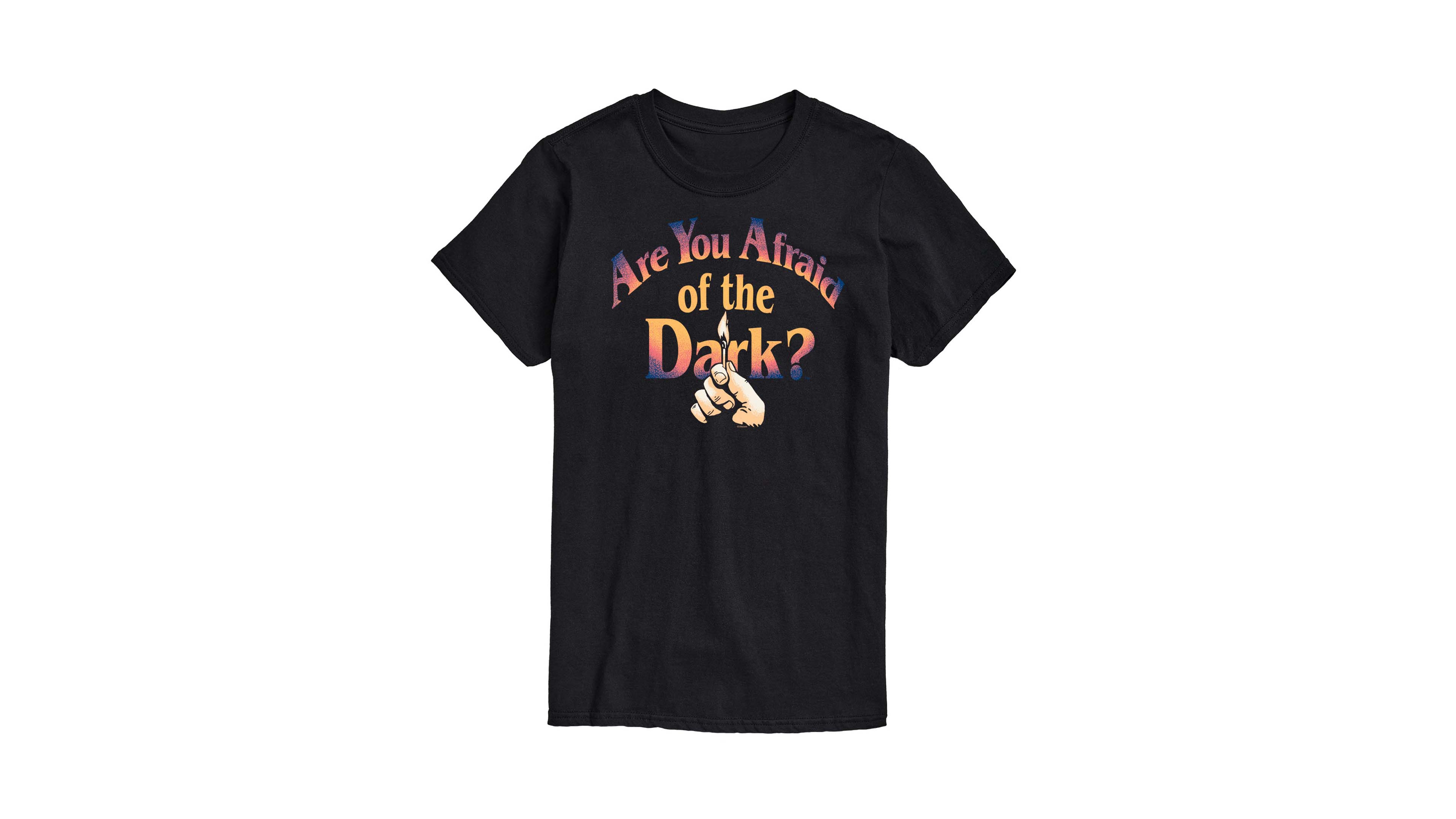Airwaves Men's Are You Afraid of the Dark Graphic Crewneck Short-Sleeve T-Shirt