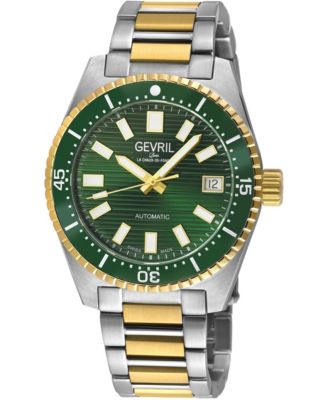 Atlantic Avenue Men's Swiss Automatic Two toned SS IPYG 316L Stainless Steel Bracelet Watch