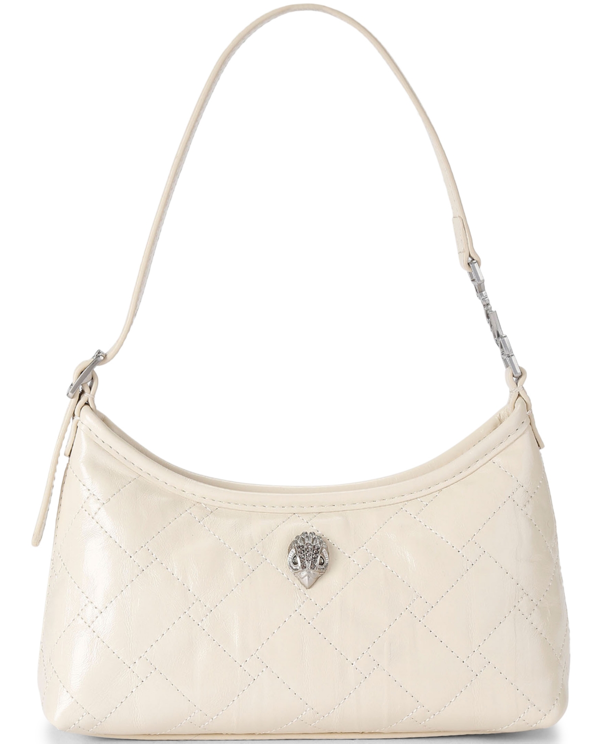 Kurt Geiger London Kurt Small Sling Crinkled Leather Shoulder Handbag - Bone