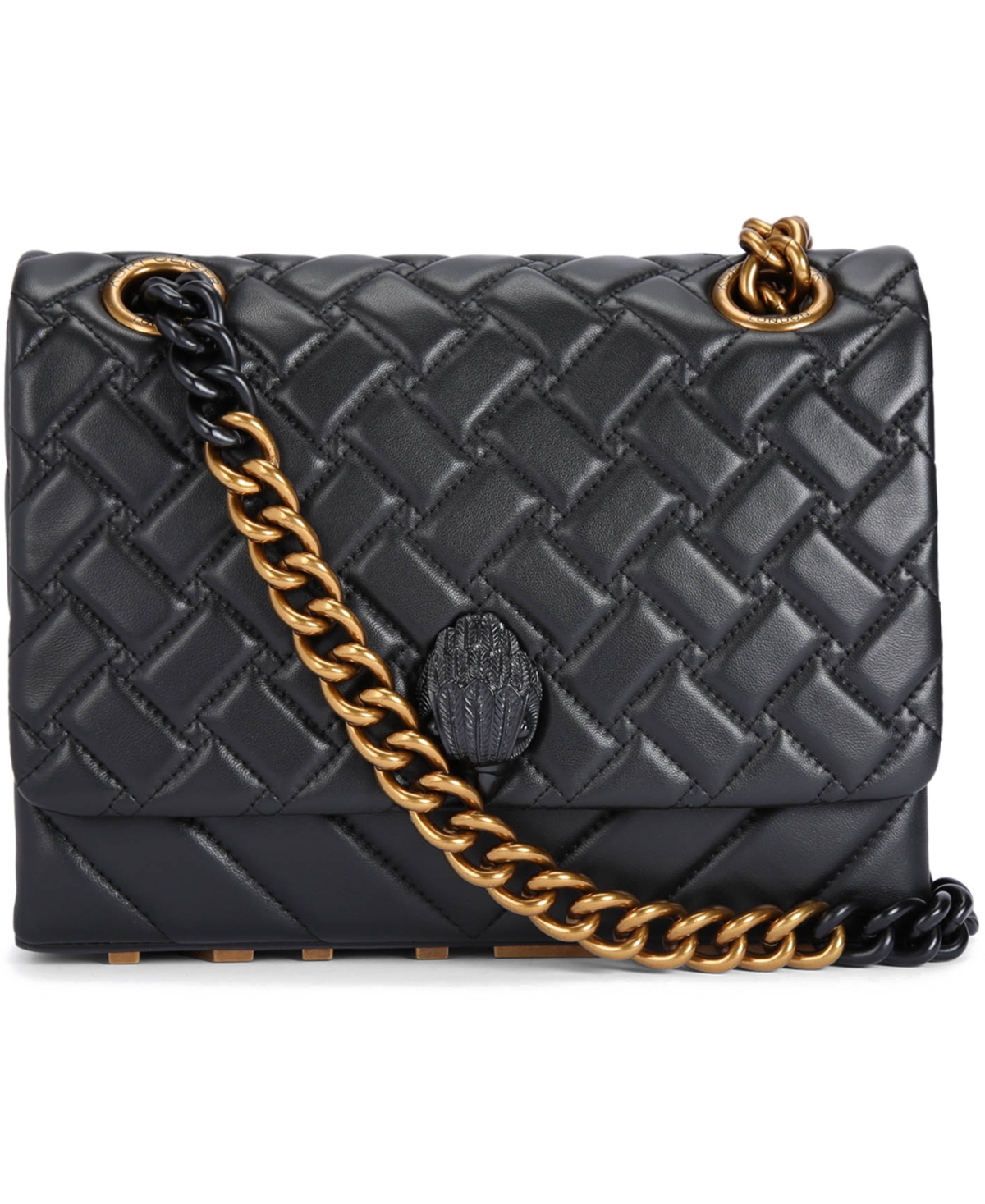 Kurt Geiger London Kensington Kurt Small Quilted Crossbody Handbag - Black