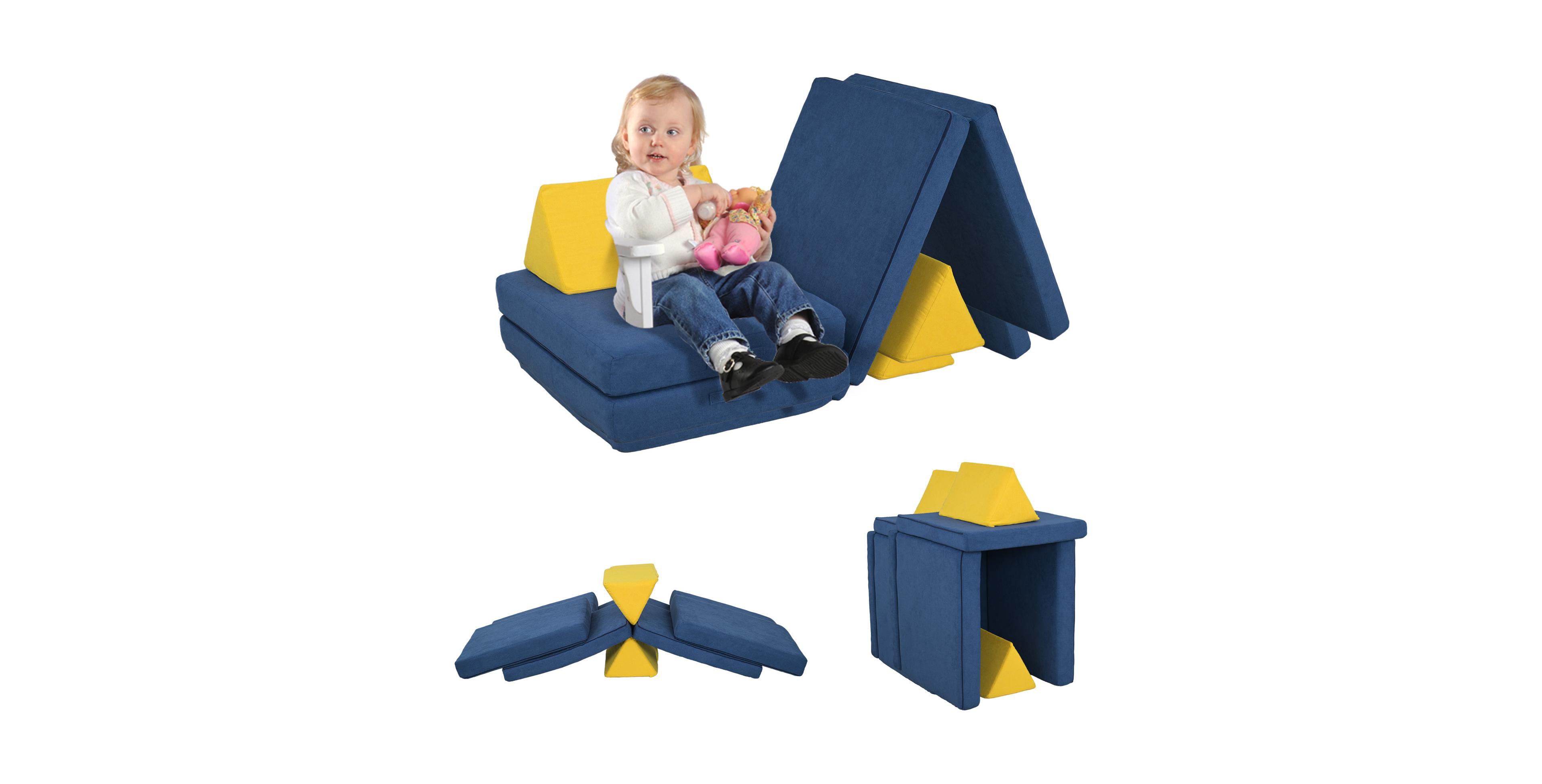 Glintex Velvet Foam Climbing Block 6-Piece Set, Ages 18 Months+