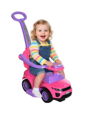3-in-1 Toddler Push Car with Steering Wheel, Horn and Music, 55-lb Capacity, Ages 18-36 Months