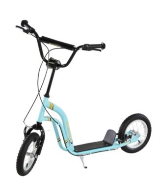 Kids Kick Scooter with 12-in Rubber Wheels, Caliper Dual Brakes, 220-lb Capacity, Ages 5+