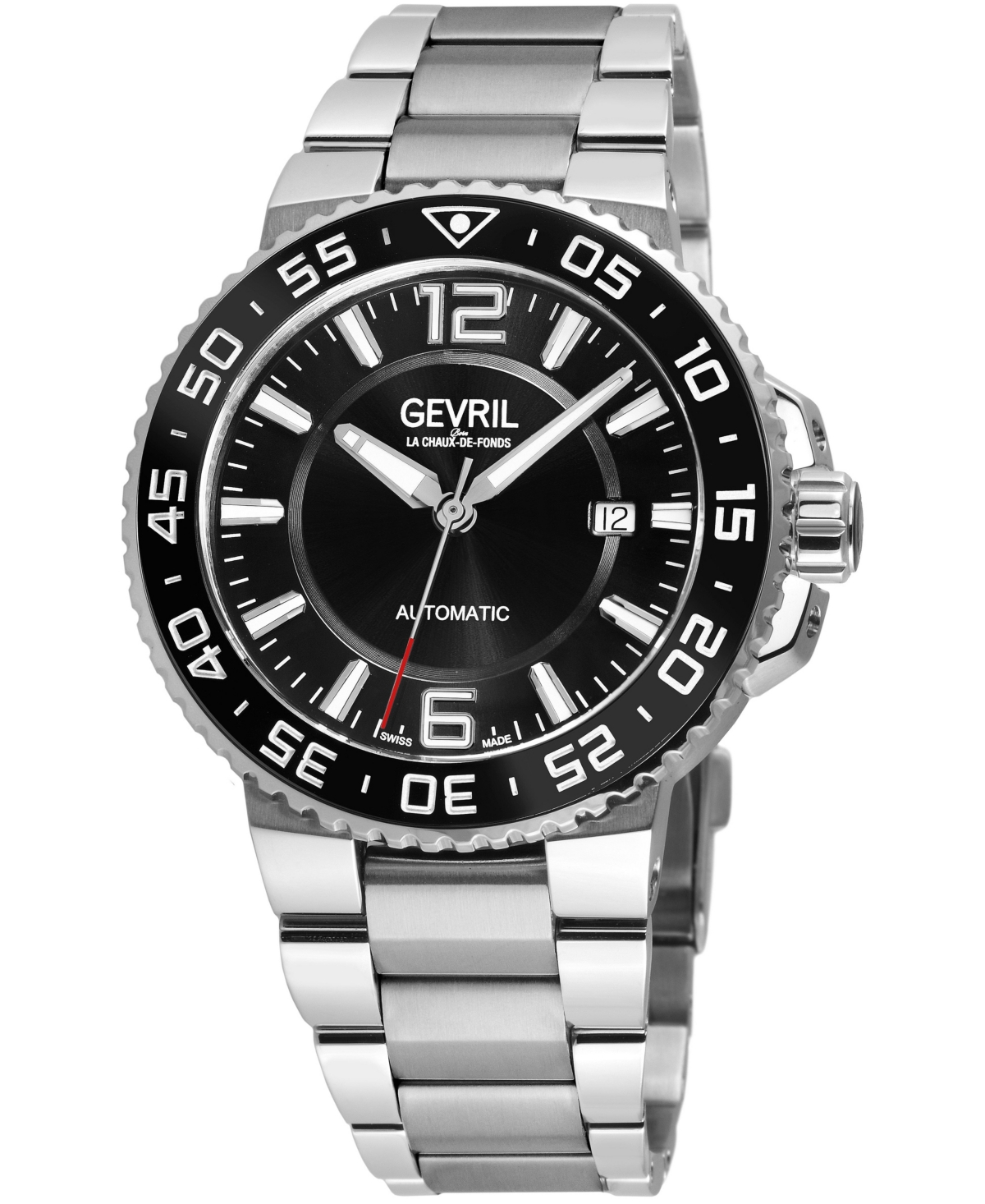 Gevril Men's Riverside Swiss Automatic Stainless Steel Bracelet Watch, 42mm