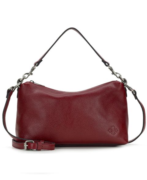 Женская сумка Patricia Nash Kolena Medium Leather Slim Shoulder, цвет: Ягодный красный