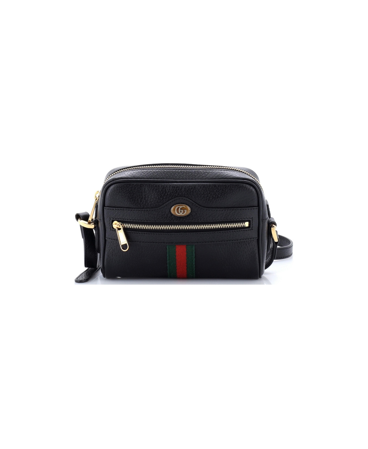 Pre-Owned Gucci Mini Ophidia Shoulder Bag Leather - Black
