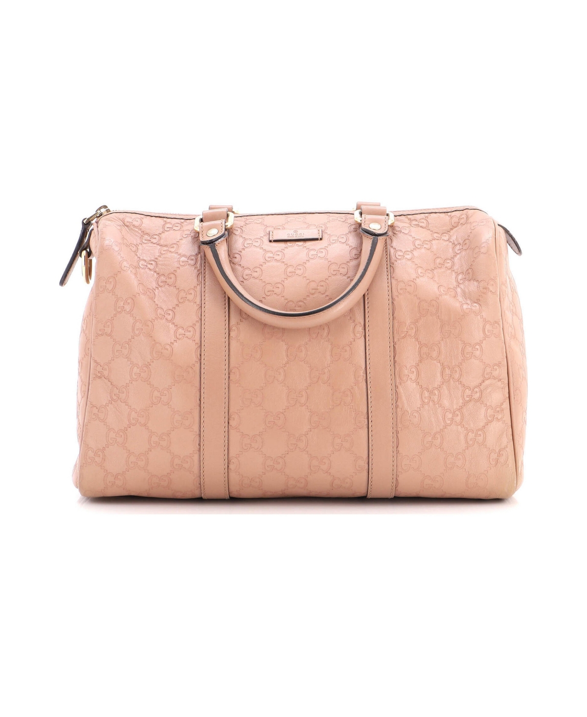 Pre-Owned Gucci Medium Joy Boston Bag Guccissima Leather - Natural