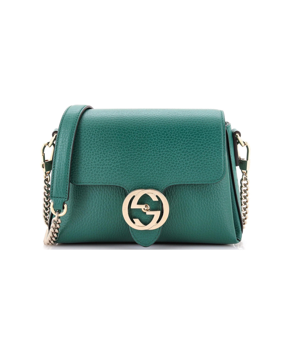 Pre-Owned Gucci Small Interlocking Chain Crossbody Bag Leather