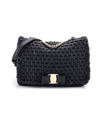 Medium Vara Bow Crossbody Bag Raffia