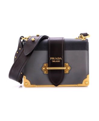 Small Cahier Crossbody Bag Leather and Saffiano Leather