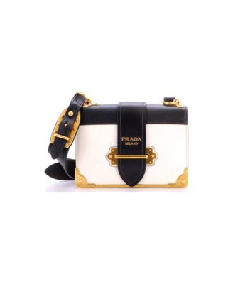 Small Cahier Crossbody Bag Leather and Saffiano Leather