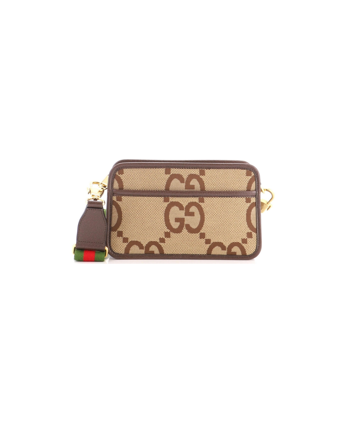Pre-Owned Gucci Mini Camera Bag Jumbo Gg Canvas - Brown