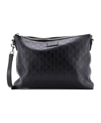 Large Convertible Zip Messenger Guccissima Leather